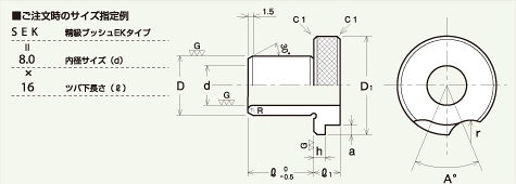 EKタイプ 左回り切欠差込ブッシュ