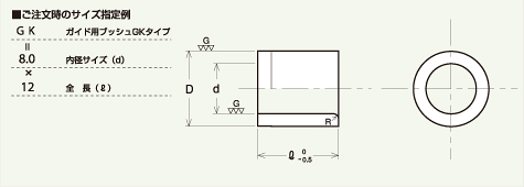 GKタイプ ガイド用固定ブッシュ